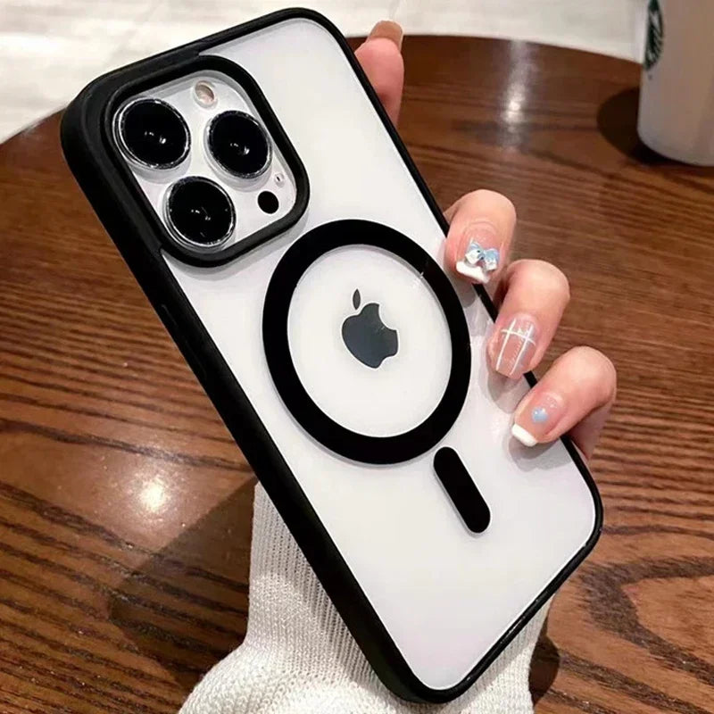 Magsafe Magnetic Wireless Charging Case for iPhone 12 11 X Xs XR 7 8 Plus Hard Acrylic Clear Cover
