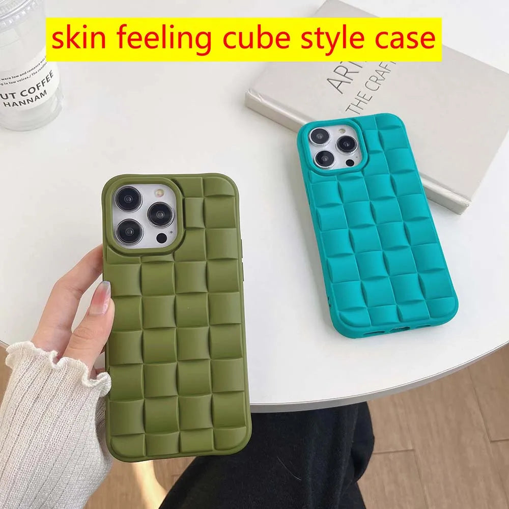 3D Cube Style Case For iPhone ,12 ,11 Soft Cover