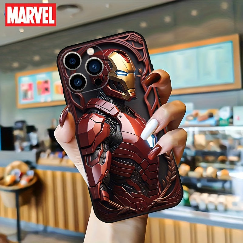 Iron Man Cartoon Silicone Phone Case for iPhone 15 Pro Max Series, TPU Protective Cover by UME