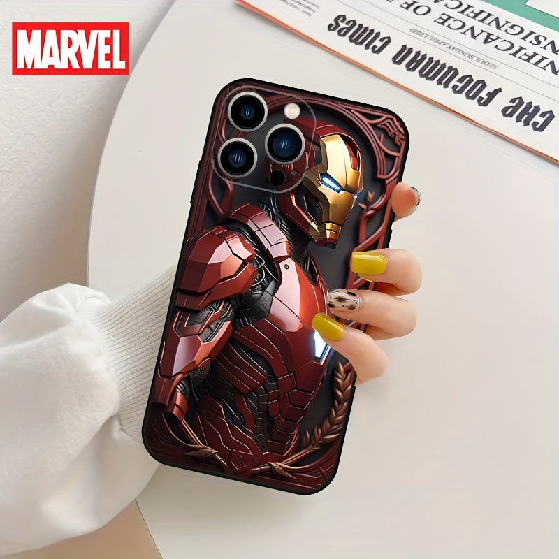 Iron Man Cartoon Silicone Phone Case for iPhone 15 Pro Max Series, TPU Protective Cover by UME