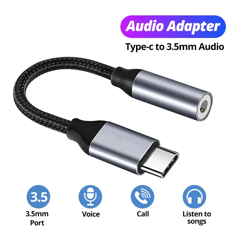 USB Type C To 3.5mm Aux Adapter