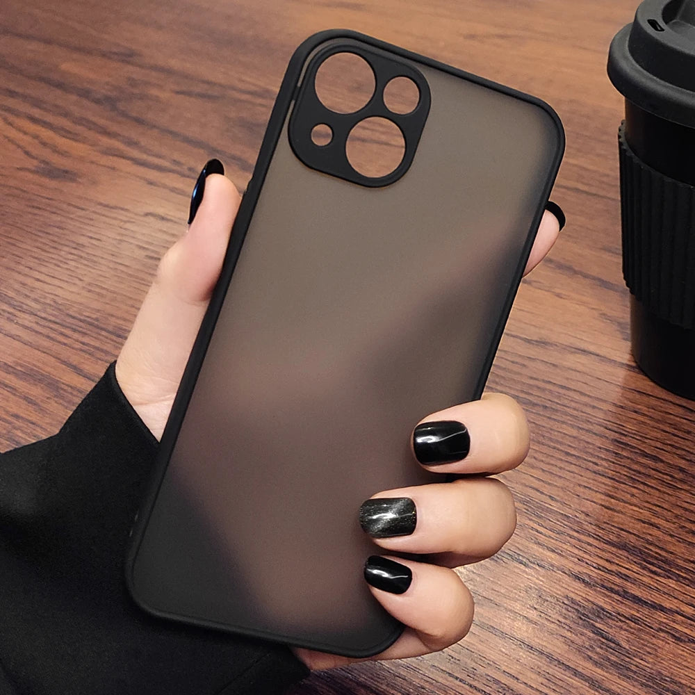 Matte Phone Case For iPhone with transparent Cover