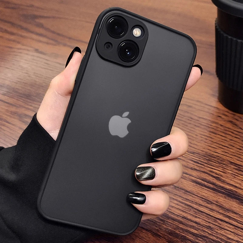 Matte Phone Case For iPhone with transparent Cover