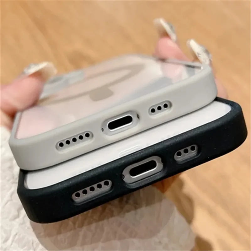 Fashion Clear Magnetic For Magsafe Wireless Charge Case For iPhone 16 15  Acrylic Cover