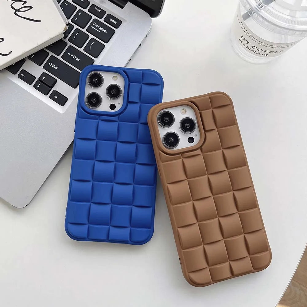 3D Cube Style Case For iPhone  15 14 13 Soft Cover