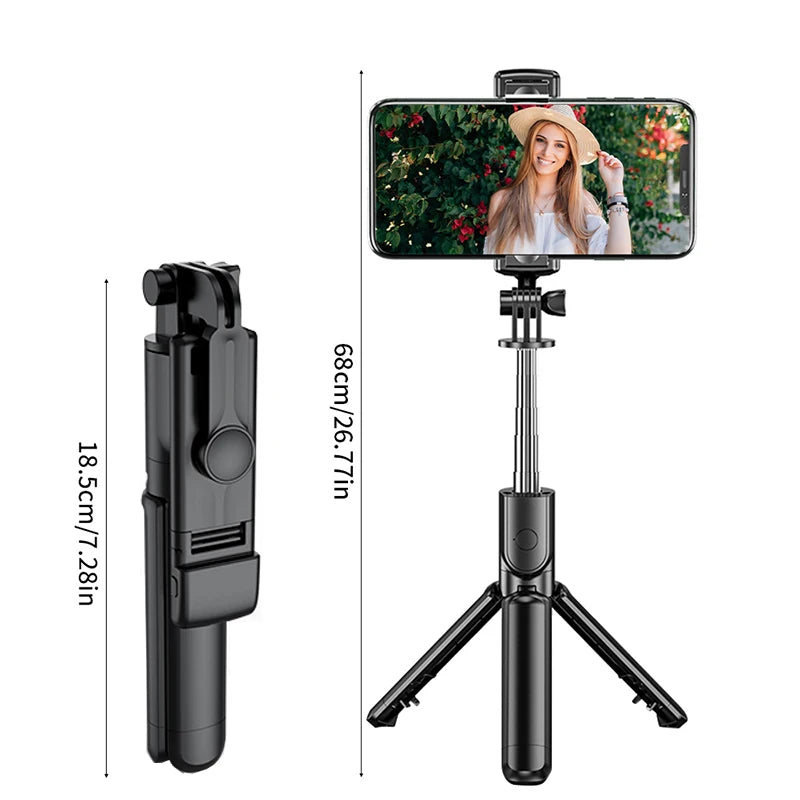 Wireless Selfie Stick Tripod Stand with Light Bluetooth Remote Extendable Tripod