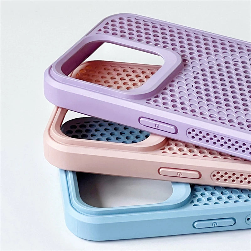 Heat Dissipation Mesh  Case For iPhone 13 12 & 11 Pro Max