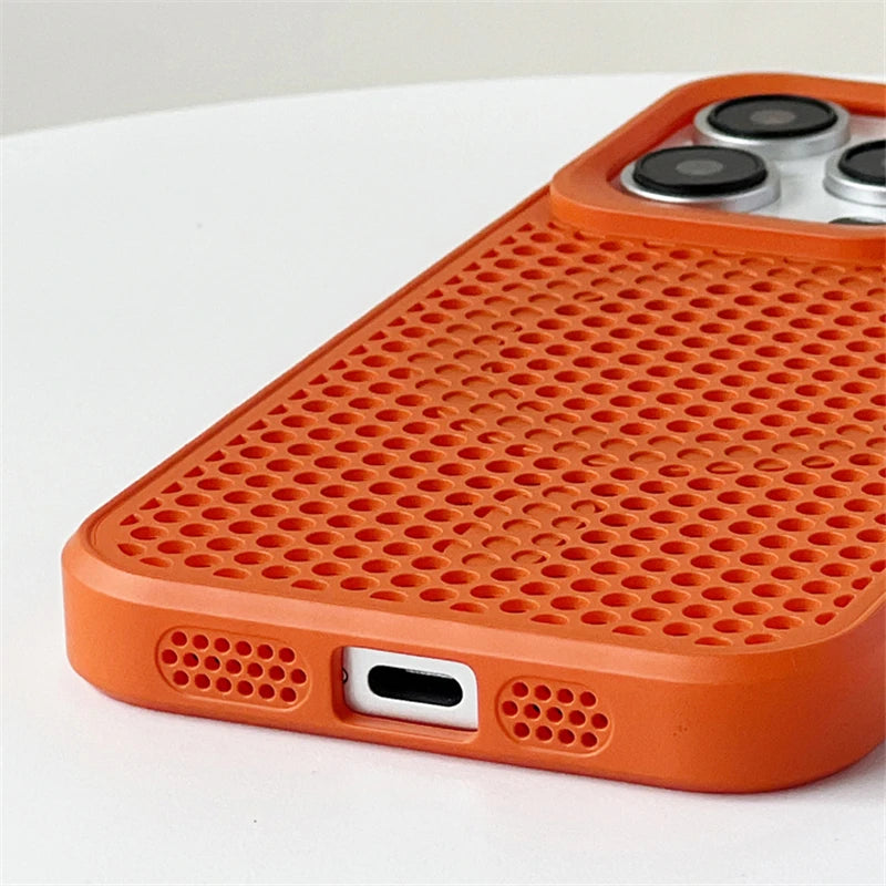 Heat Dissipation Mesh  Case For iPhone 13 12 & 11 Pro Max