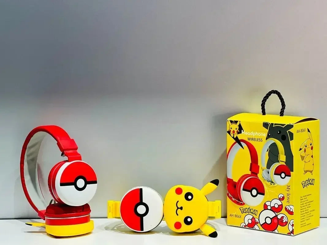 Anime Pokemon Pikachu Bluetooth Headphone Wireless