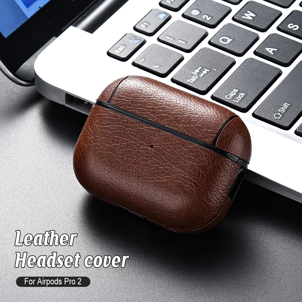 Leather Hard Plastic Cover for AirPods Pro 1 2 3