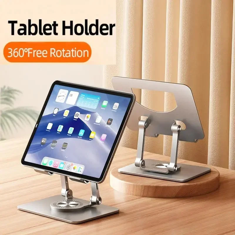 360° Rotatable Tablet Stand Adjustable Foldable Desktop Stand Holder Compatible