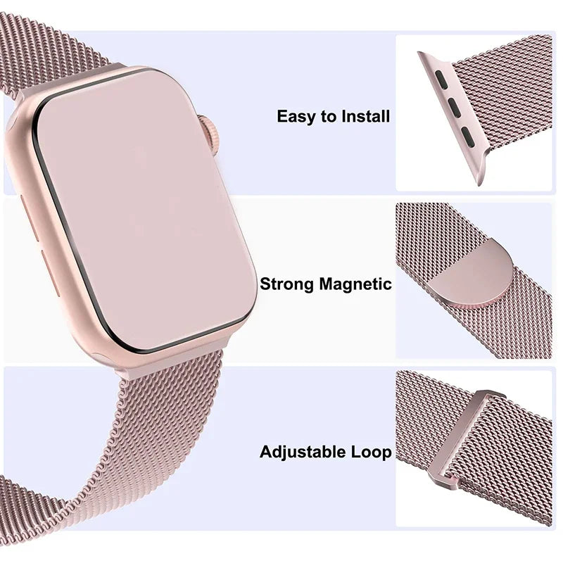 Strap for Apple Watch Band 44mm 45mm 49mm 40mm 41mm 42mm 38mm Bracelet Iwatch Series 9 8 7 6 SE 5 4 3 Ultra 2 49mm