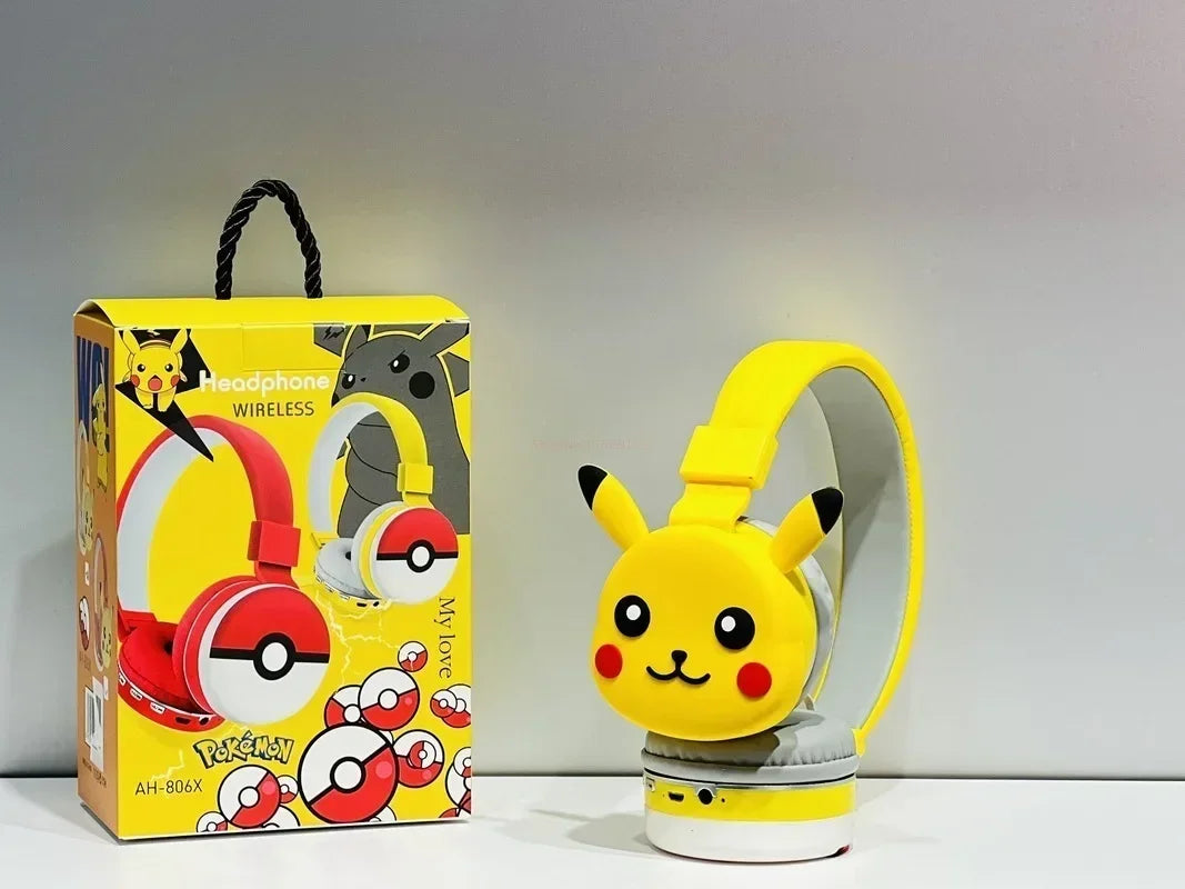 Anime Pokemon Pikachu Bluetooth Headphone Wireless