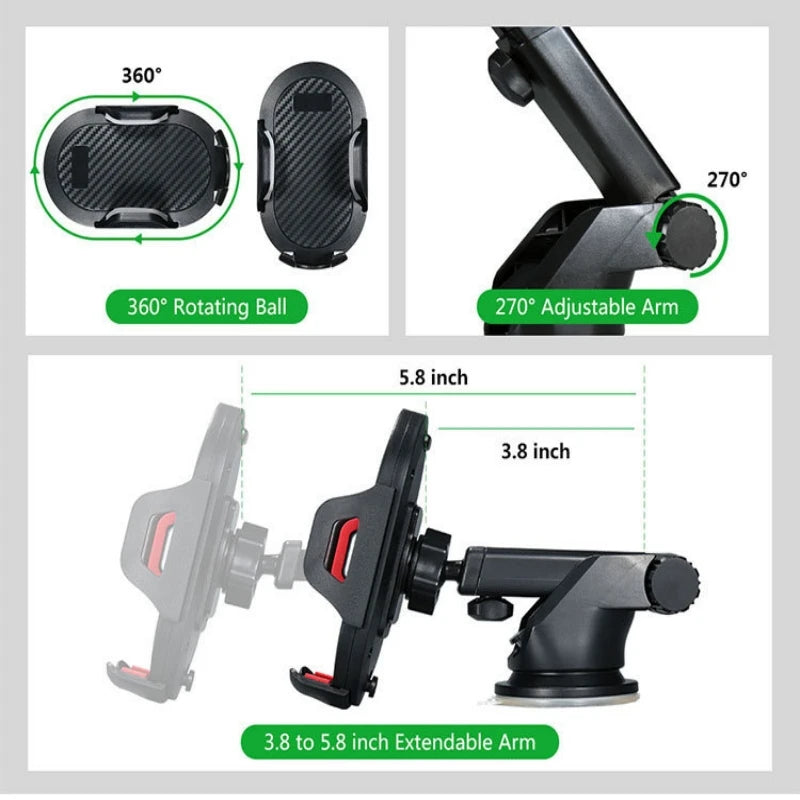 Sucker Car Phone Holder Mount Stand GPS Telefon Mobile Cell