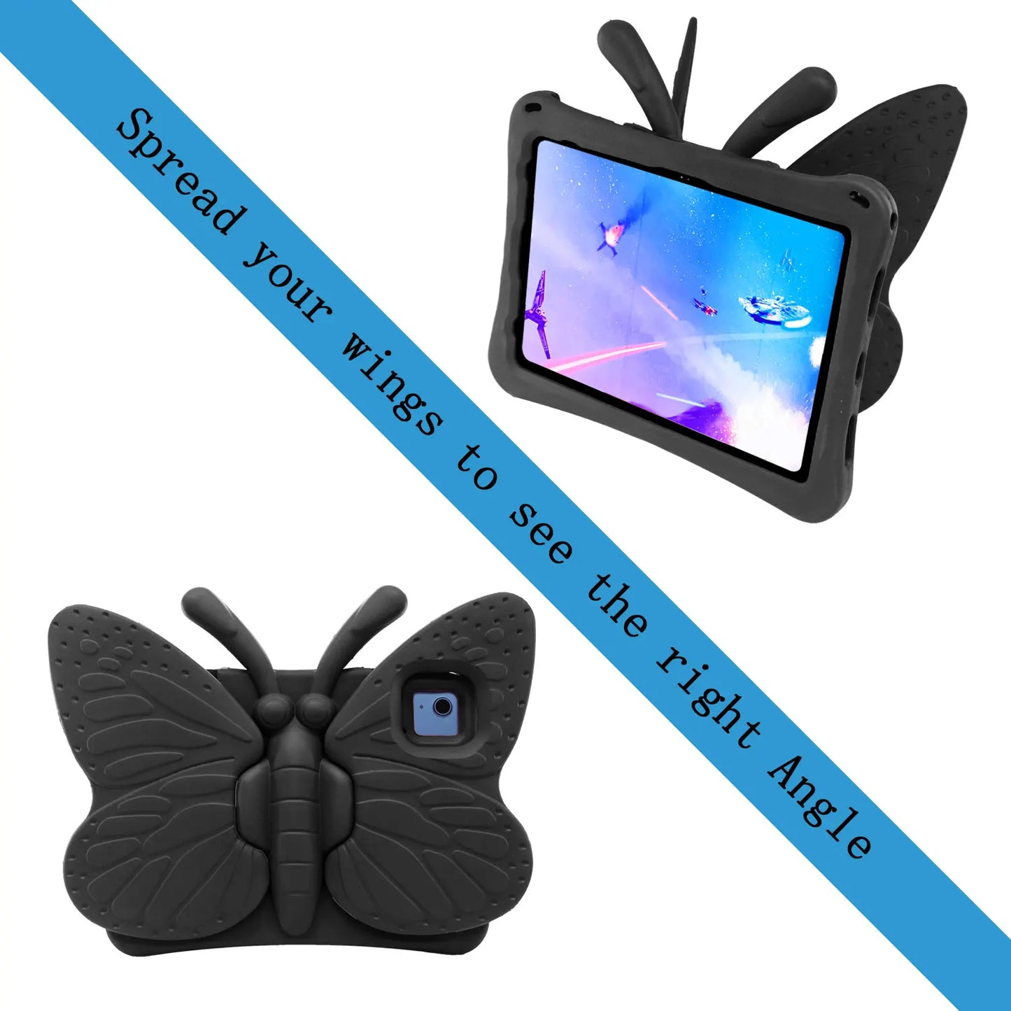 Kids Tablet Cover For iPad 9th Generation Butterfly EVA Shockproof Pro11 Case For iPad 10th 8th 10.2 Inch Mini 6 5 4 3 2 1