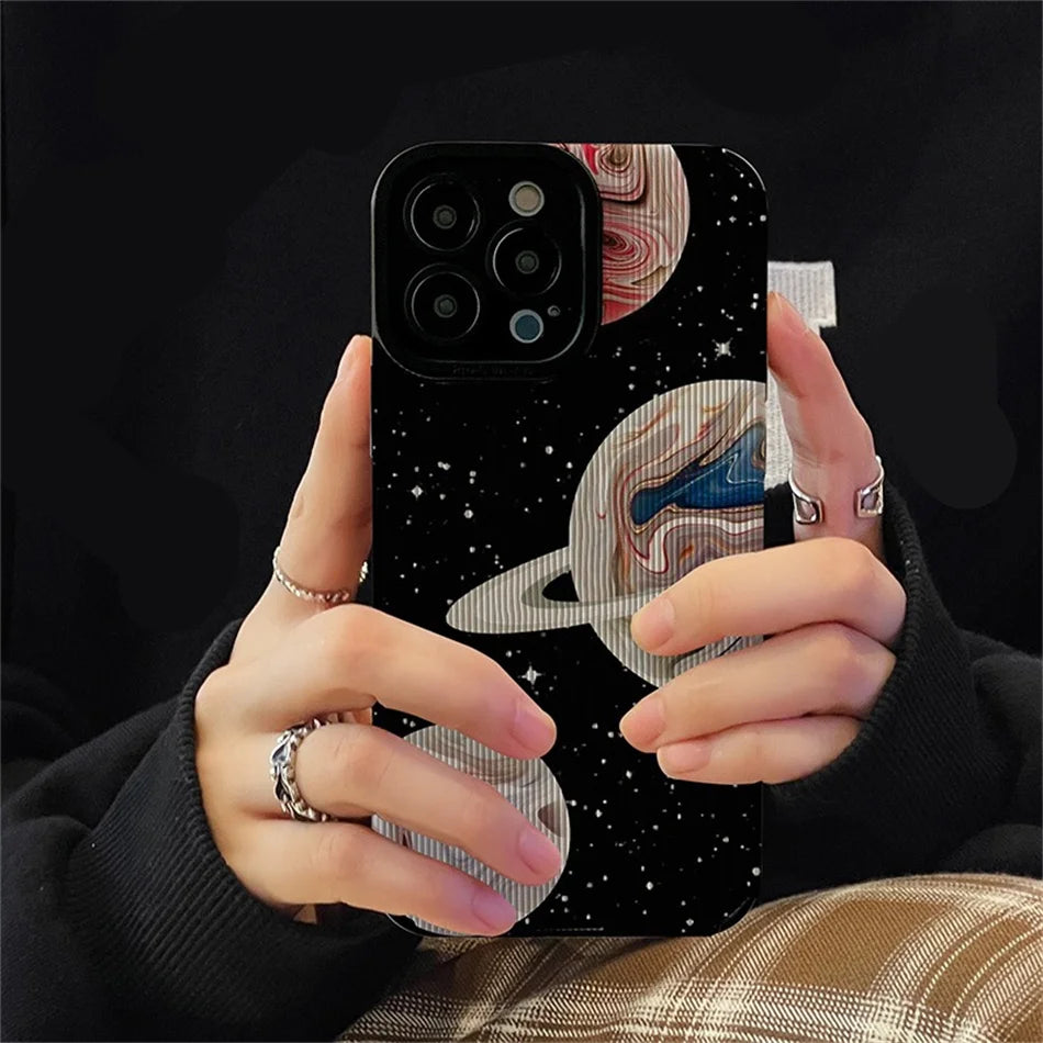 Pattern Colorful Planet Phone Case For iPhone 11 & 12 Max