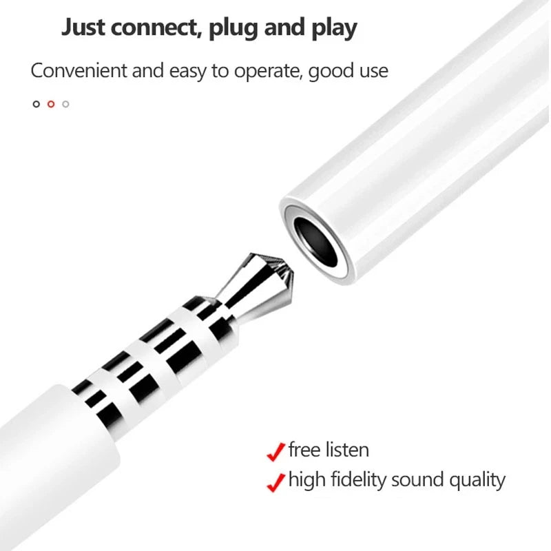 Lightning to 3.5mm Adapter Headphones AUX Cable Connector