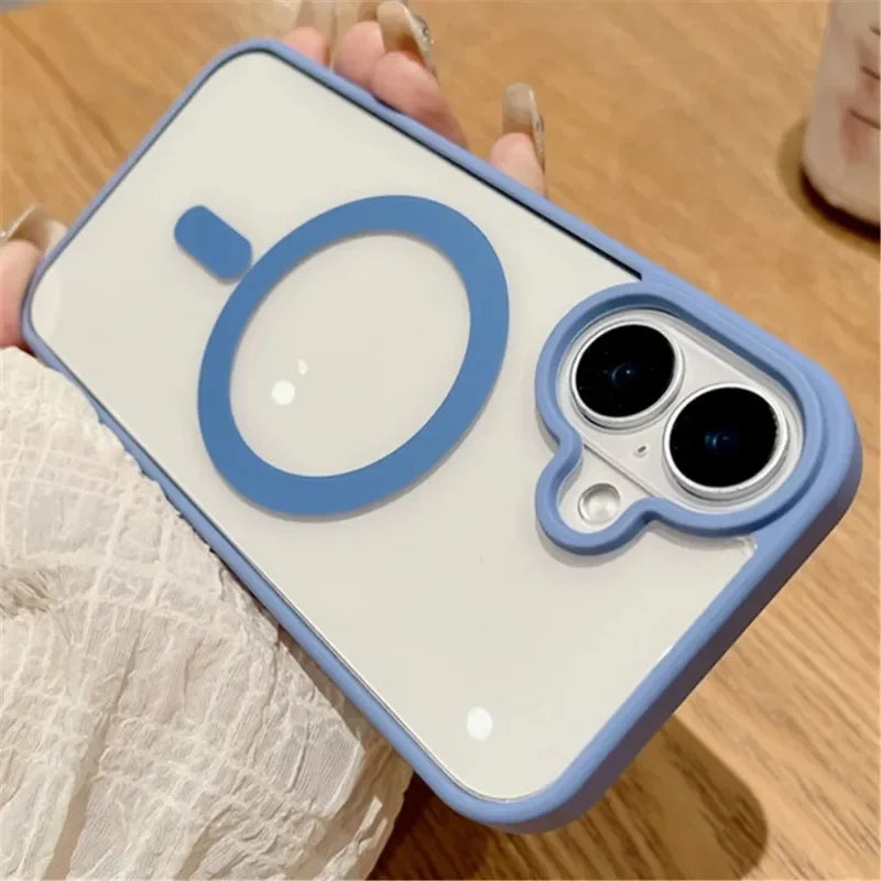 Fashion Clear Magnetic For Magsafe Wireless Charge Case For iPhone 16 15  Acrylic Cover