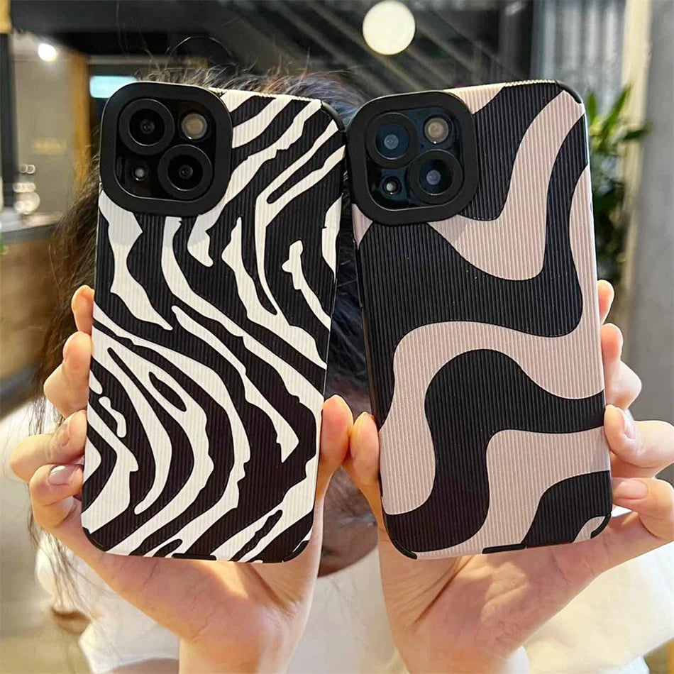 Fashion  Pattern Matte Case For iPhone  XR ,11 & 12Hard Back Cover.