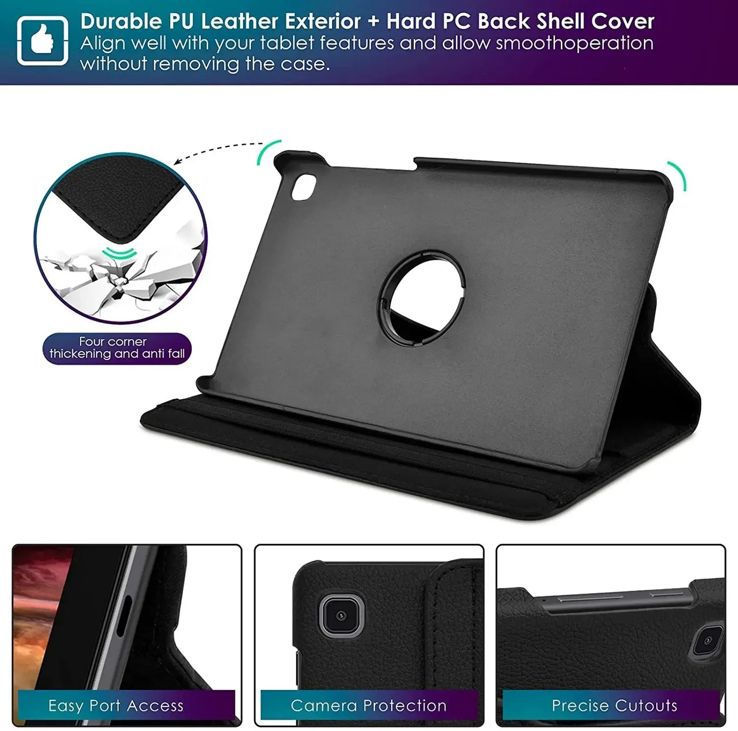 360 Rotating Case for Samsung Galaxy Tab  Cover