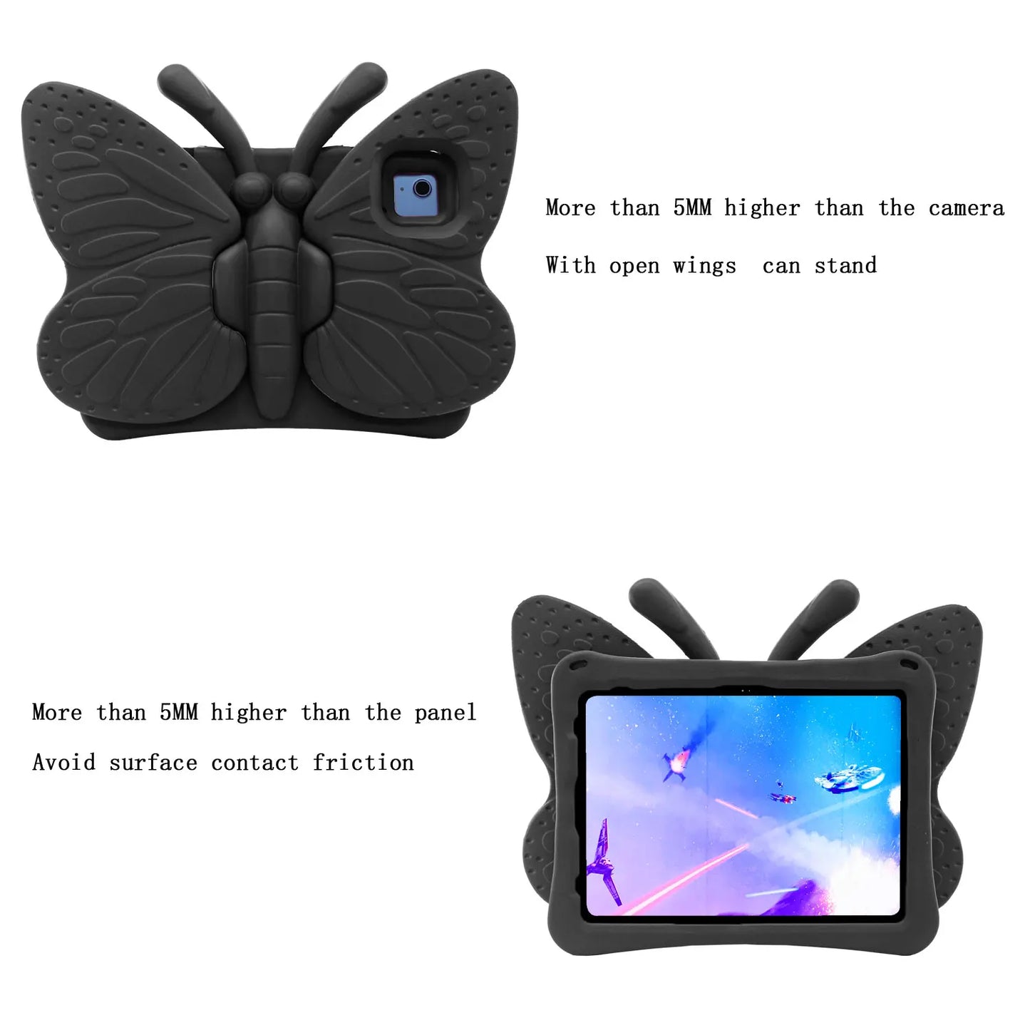 Kids Tablet Cover For iPad 9th Generation Butterfly EVA Shockproof Pro11 Case For iPad 10th 8th 10.2 Inch Mini 6 5 4 3 2 1