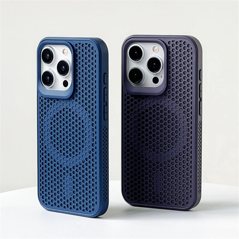 Heat Dissipation Mesh  Case For iPhone 13 12 & 11 Pro Max