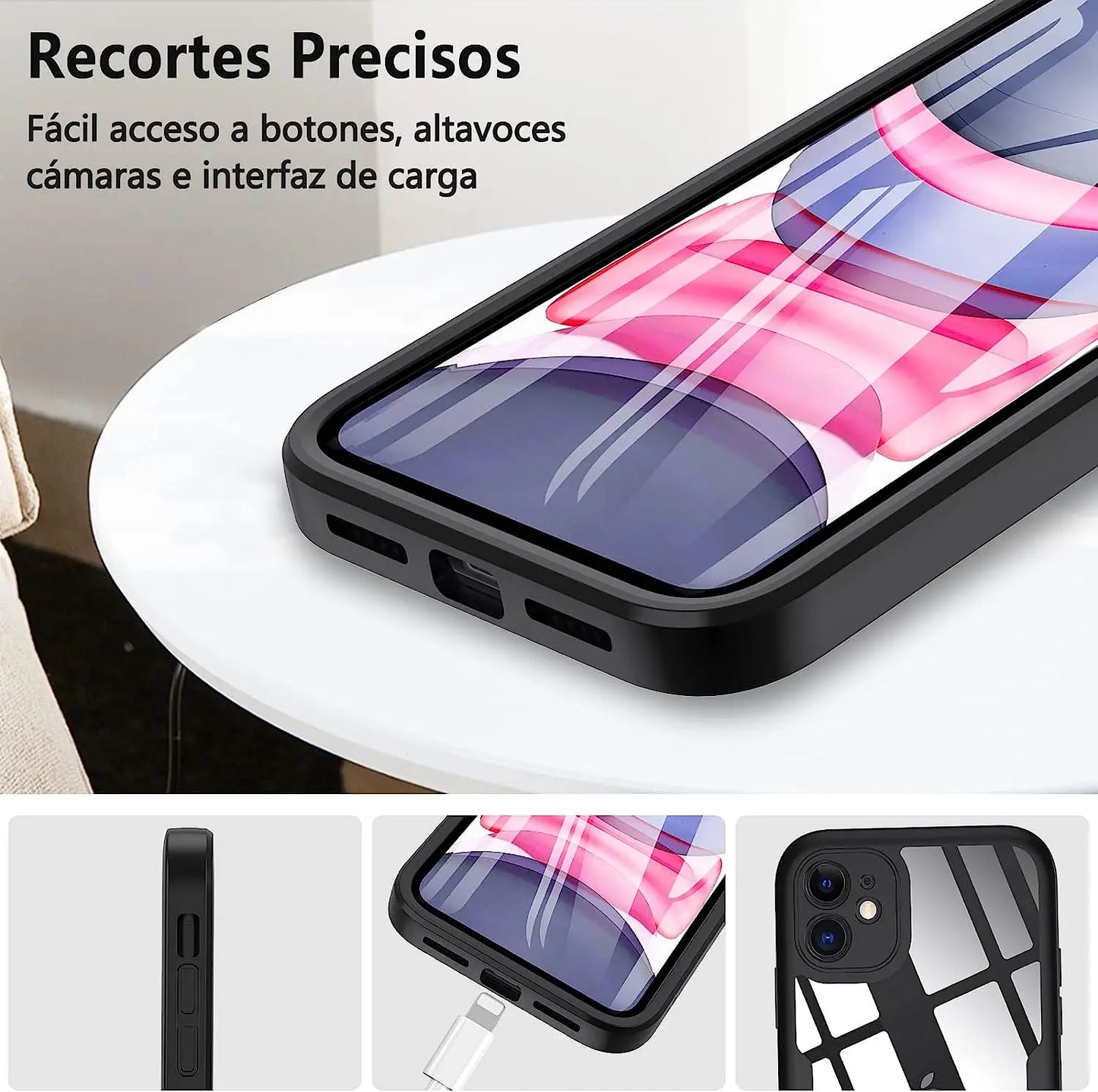 Front + Back Protect  Case For iPhone 11 14 Pro Max 14 Pro 13 Pro 13 Mini 12 Pro 11 Pro Max 11 Pro 360 Degrees Cover