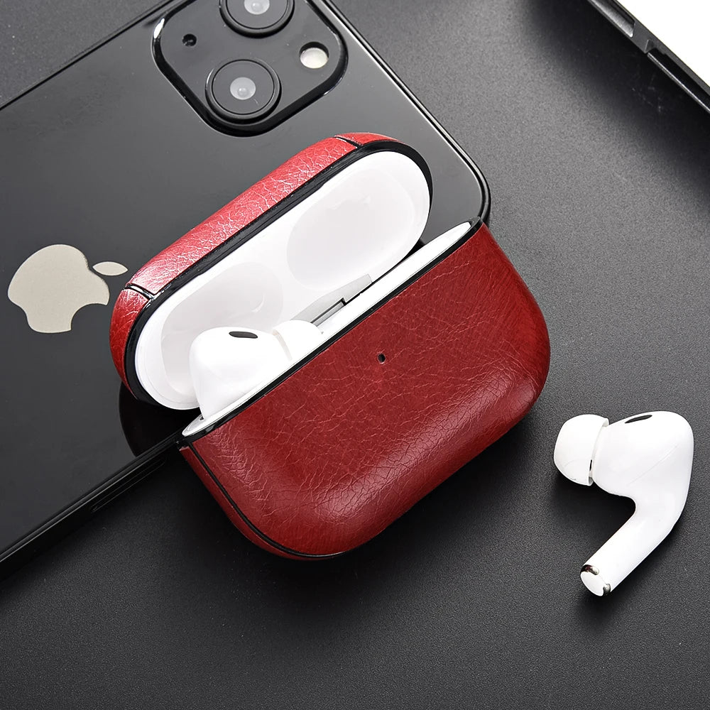 Leather Hard Plastic Cover for AirPods Pro 1 2 3