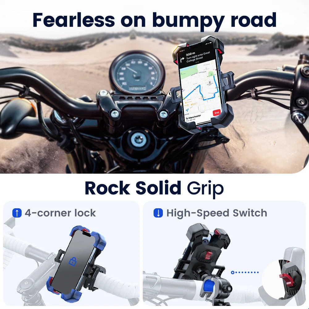 Universal Bike Phone Holder 360° View Bicycle Phone Holder for 4.7-7 inch Mobile Phone