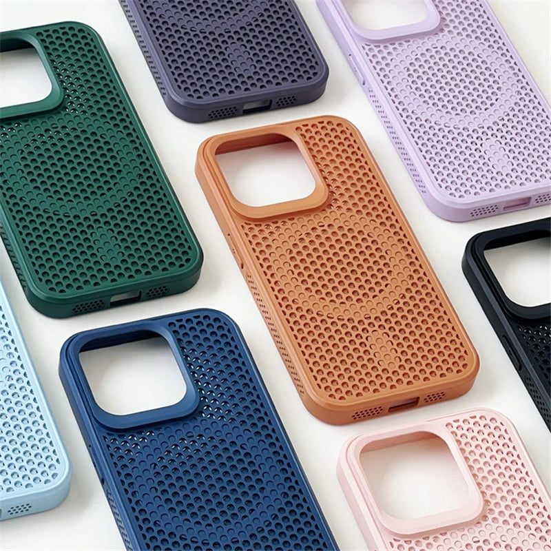 Heat Dissipation Mesh  Case For iPhone 13 12 & 11 Pro Max