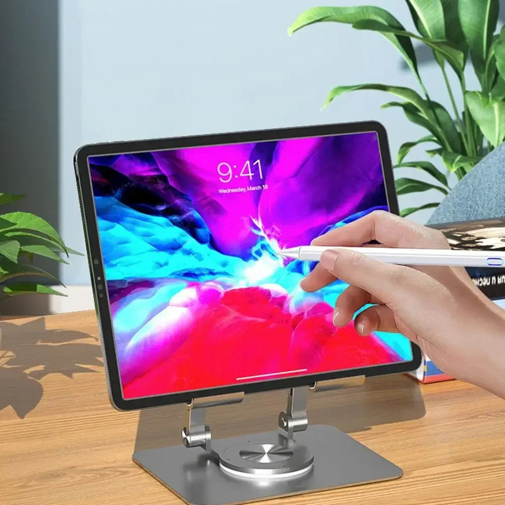 360° Rotatable Tablet Stand Adjustable Foldable Desktop Stand Holder Compatible